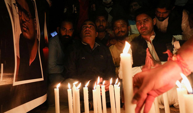 Candlelight vigil in memory of the Indian student